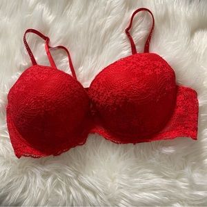 Red Lacy Bra